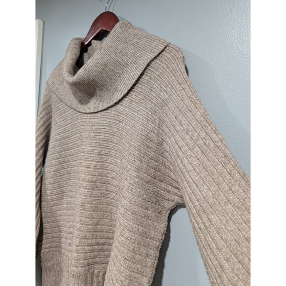 Anthropologie Moth Tisbury Turtleneck Pullover Sweater Tan Knit Womens Large - Picture 6 of 16